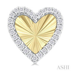 ASHI Heart Shape Fluted Diamond Fashion Earrings 90477PPTGERYW-HT