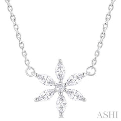 ASHI Floral Diamond Fashion Pendant 90495PPFGPDWG