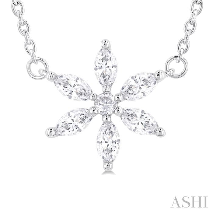 ASHI Floral Diamond Fashion Pendant 90495PPFGPDWG