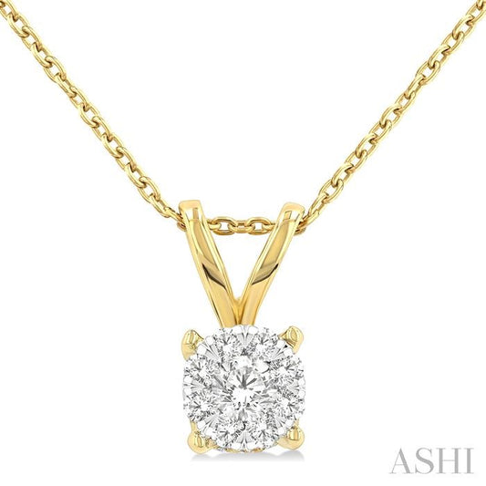 ASHI Round Shape Lovebright Diamond Solitaire Pendant 904C5PPFGPDYW