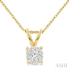ASHI Round Shape Lovebright Diamond Solitaire Pendant 904C5PPFGPDYW