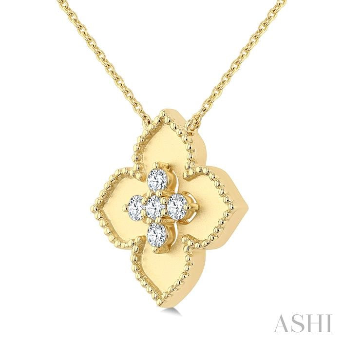 ASHI Floral Medallion Diamond Fashion Pendant 904J7PPTGPDYG