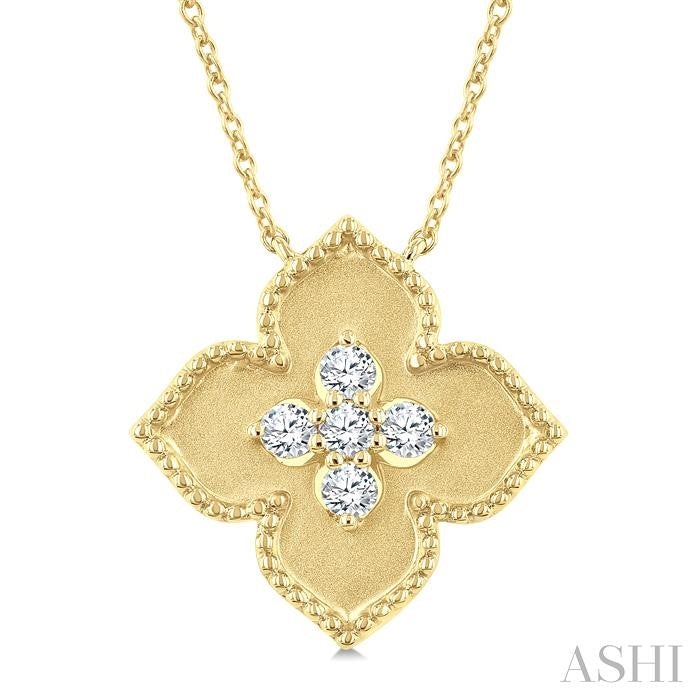 ASHI Floral Medallion Diamond Fashion Pendant 904J7PPTGPDYG