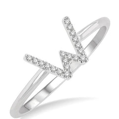 Parkplace Jewelers Block 'W' Initial Diamond Ring 365D9PPTSWG-W