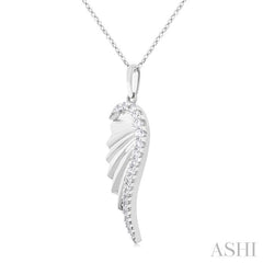 ASHI Angel Wings Fluted Diamond Fashion Pendant 90507PPFGPDWG