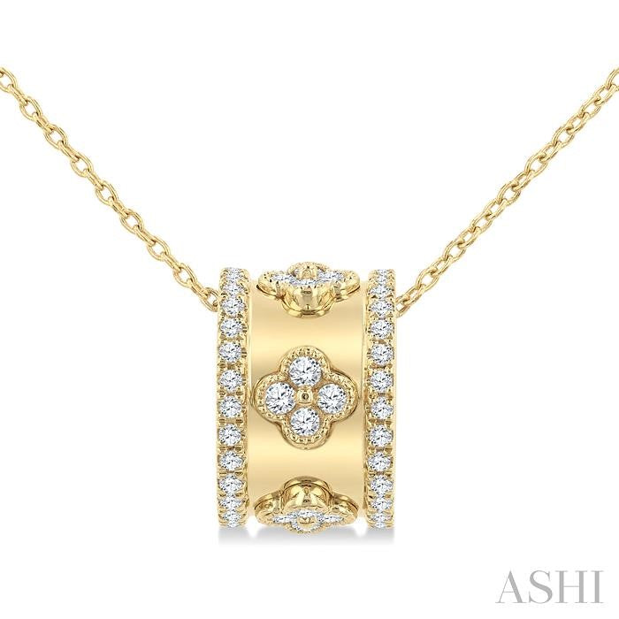 ASHI Clover Diamond Fashion Pendant 905G3PPFGPDYG