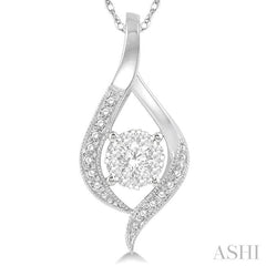 ASHI Round Shape Lovebright Diamond Pendant 906A6PPFGPDWG
