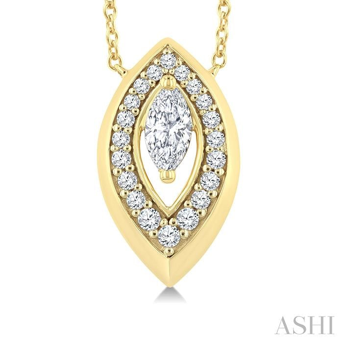 ASHI Marquise Shape Diamond Fashion Pendant 906H5PPFGPDYG-MQ