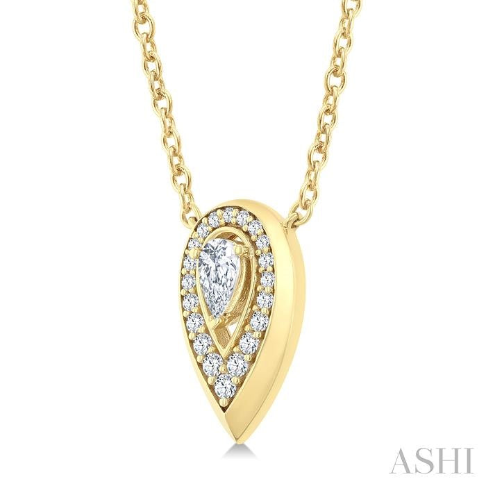 ASHI Pear Shape Art Deco Diamond Fashion Pendant 906H5PPFGPDYG