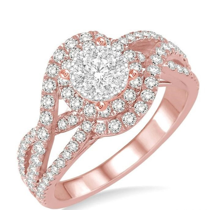 Parkplace Jewelers Round Shape Halo Lovebright Diamond Engagement Ring 132D1PPFVPW-LE