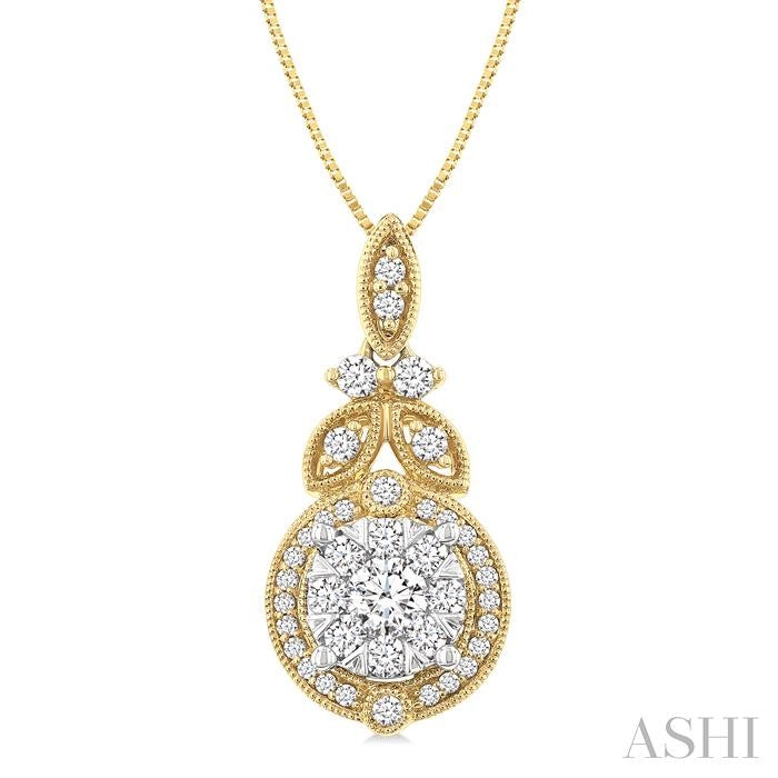 ASHI Round Shape Lovebright Diamond Pendant 907C3PPFGPDYW