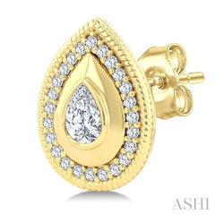 ASHI Pear Shape Art Deco Diamond Fashion Earrings 907H5PPFGERYG-PR