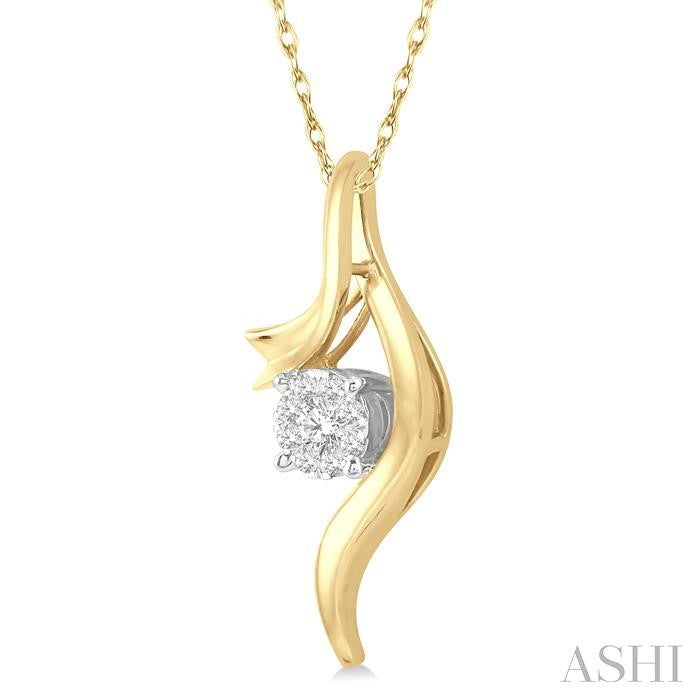 ASHI Round Shape Lovebright Diamond Fashion Pendant 908A8PPFGPDYW