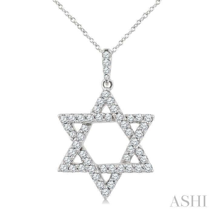 ASHI Star of David Diamond Fashion Pendant 910H3PPFGPDWG