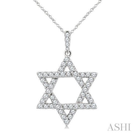 ASHI Star of David Diamond Fashion Pendant 910H3PPFGPDWG