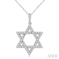 ASHI Star of David Diamond Fashion Pendant 910H3PPFGPDWG