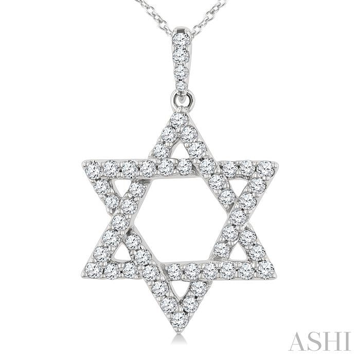 ASHI Star of David Diamond Fashion Pendant 910H3PPFGPDWG