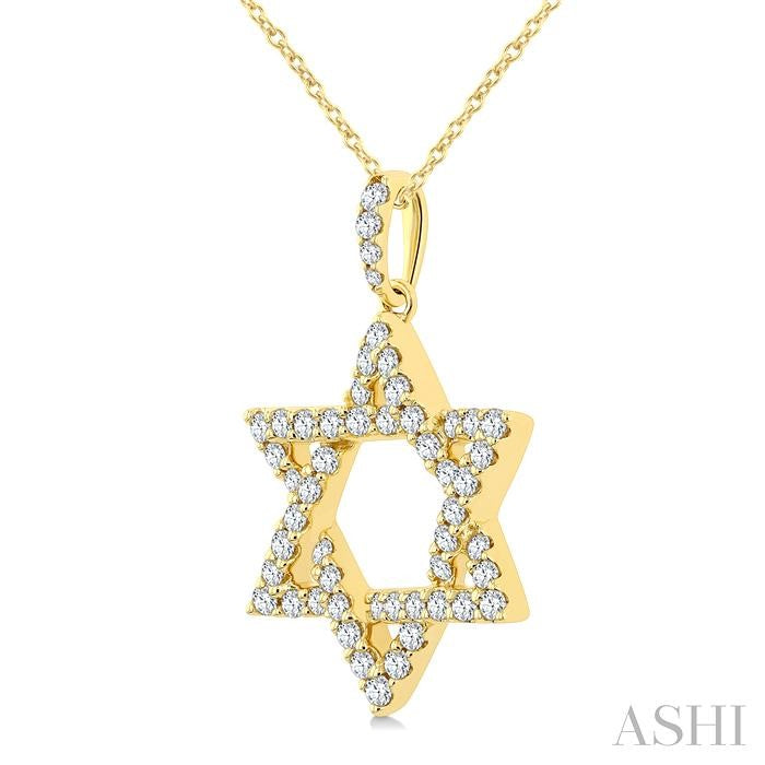 ASHI Star of David Diamond Fashion Pendant 910H3PPFGPDYG