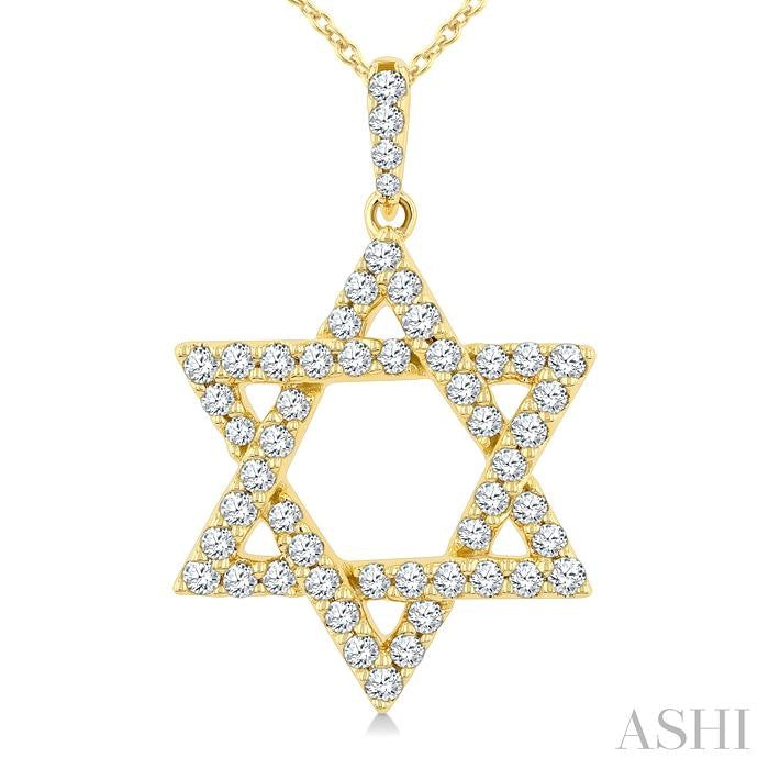 ASHI Star of David Diamond Fashion Pendant 910H3PPFGPDYG