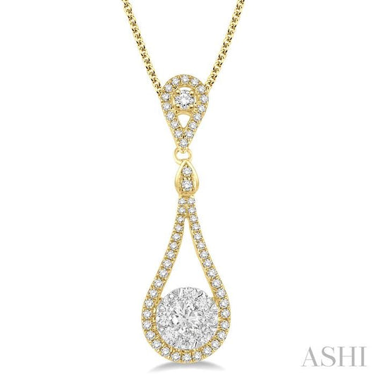 ASHI Pear Shape Lovebright Diamond Pendant 911A2PPFGPDYW
