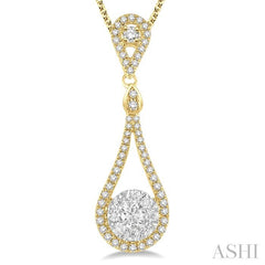 ASHI Pear Shape Lovebright Diamond Pendant 911A2PPFGPDYW