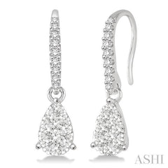 ASHI Pear Shape Lovebright Essential Diamond Earrings 911D3PPFVERWG