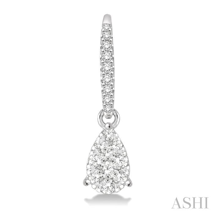 ASHI Pear Shape Lovebright Essential Diamond Earrings 911D3PPFVERWG