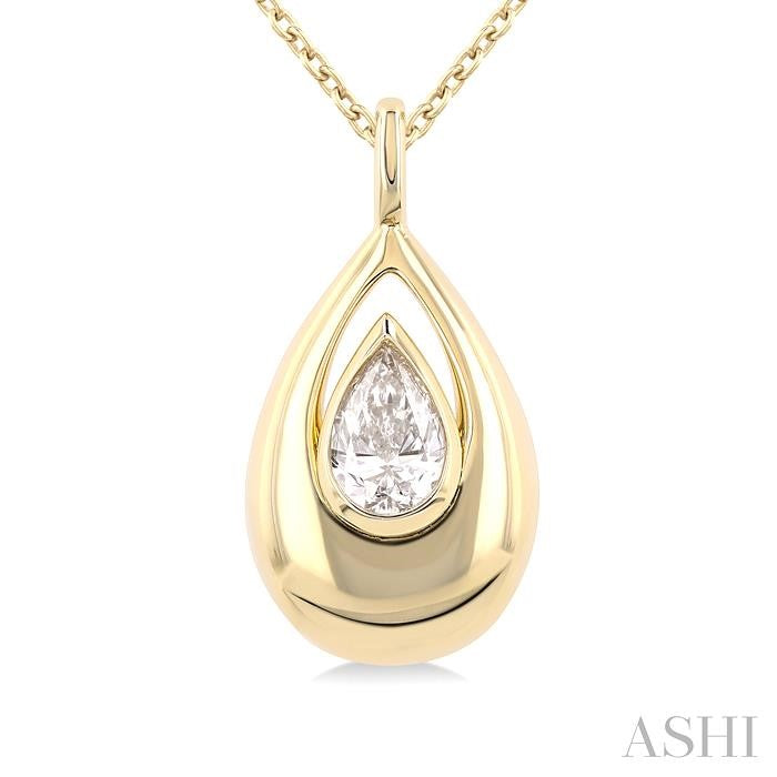 ASHI Pear Shape Diamond Fashion Pendant 911G6PPFGPDYG