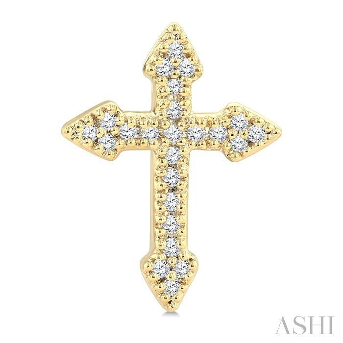 ASHI Cross Petite Diamond Fashion Earrings 911H8PPTSERYG