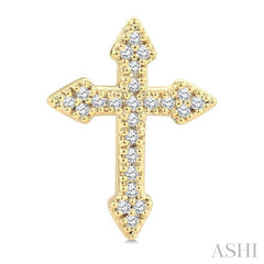 ASHI Cross Petite Diamond Fashion Earrings 911H8PPTSERYG