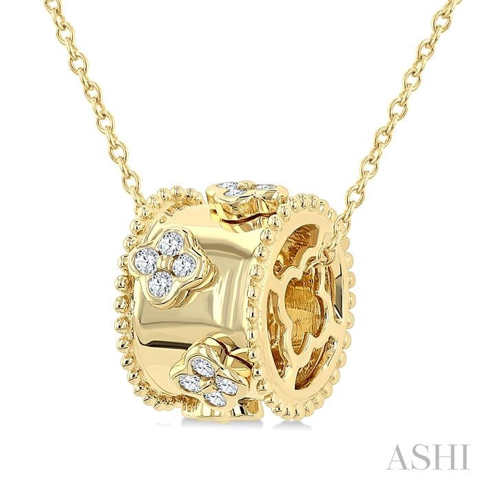 ASHI Diamond Clover Rondelle Fashion Pendant 911J8PPFGPDYG