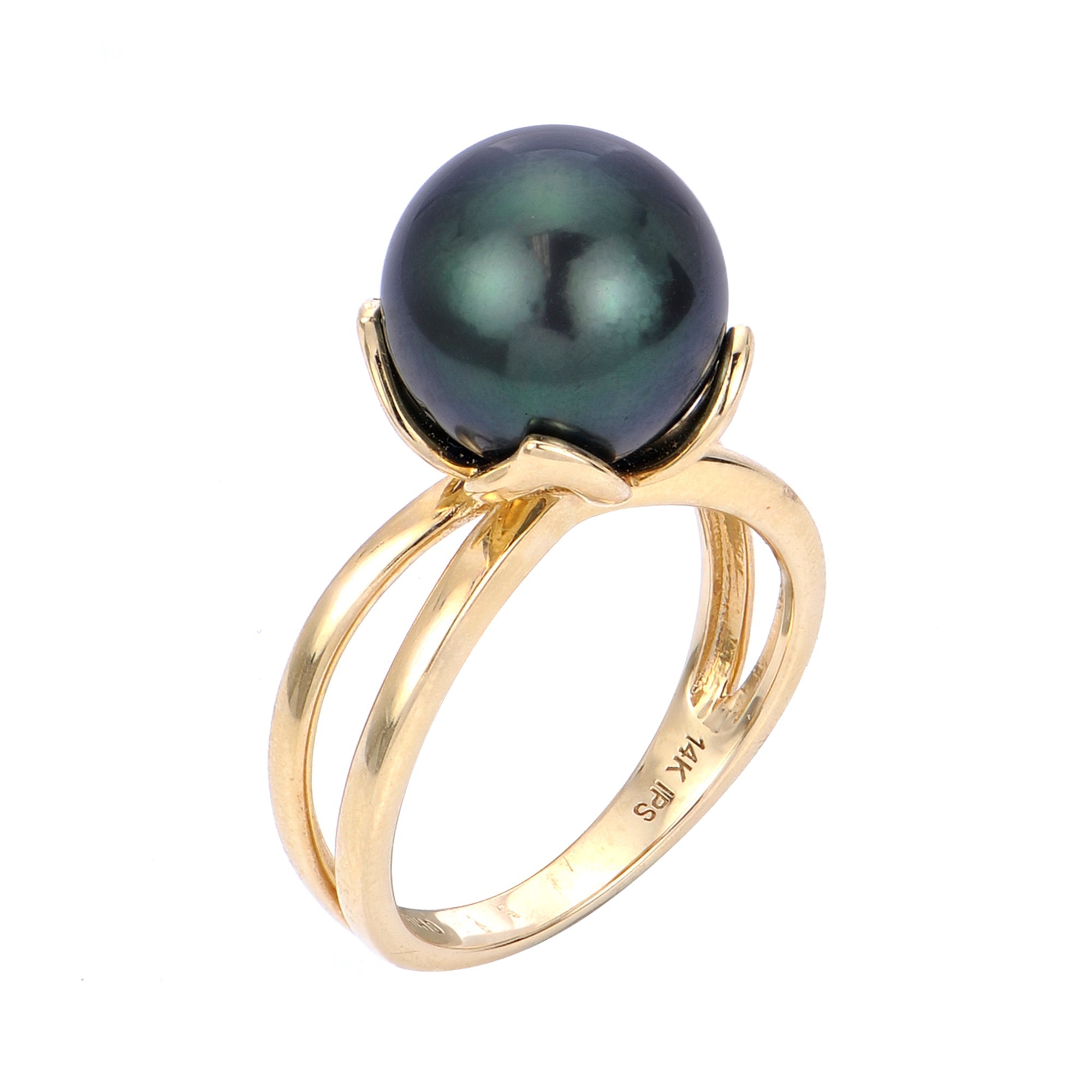 Parkplace Pearls 14KT Yellow Gold Tahitian Pearl Ring 912008/BGRN-7