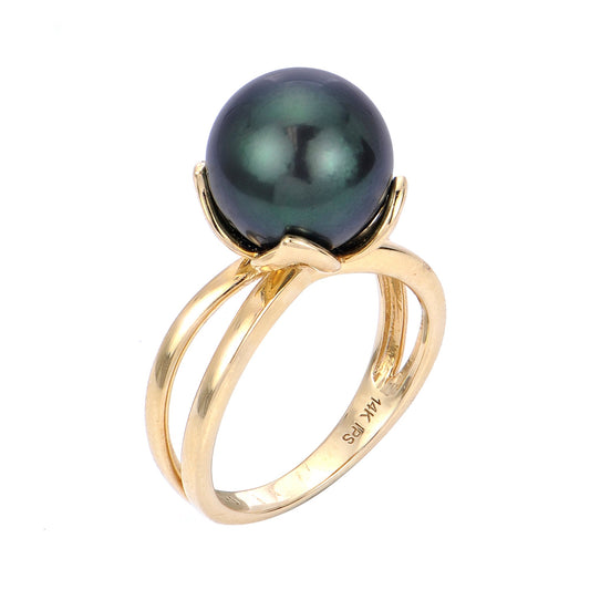Parkplace Pearls 14KT Yellow Gold Tahitian Pearl Ring 912008/BGRN-7