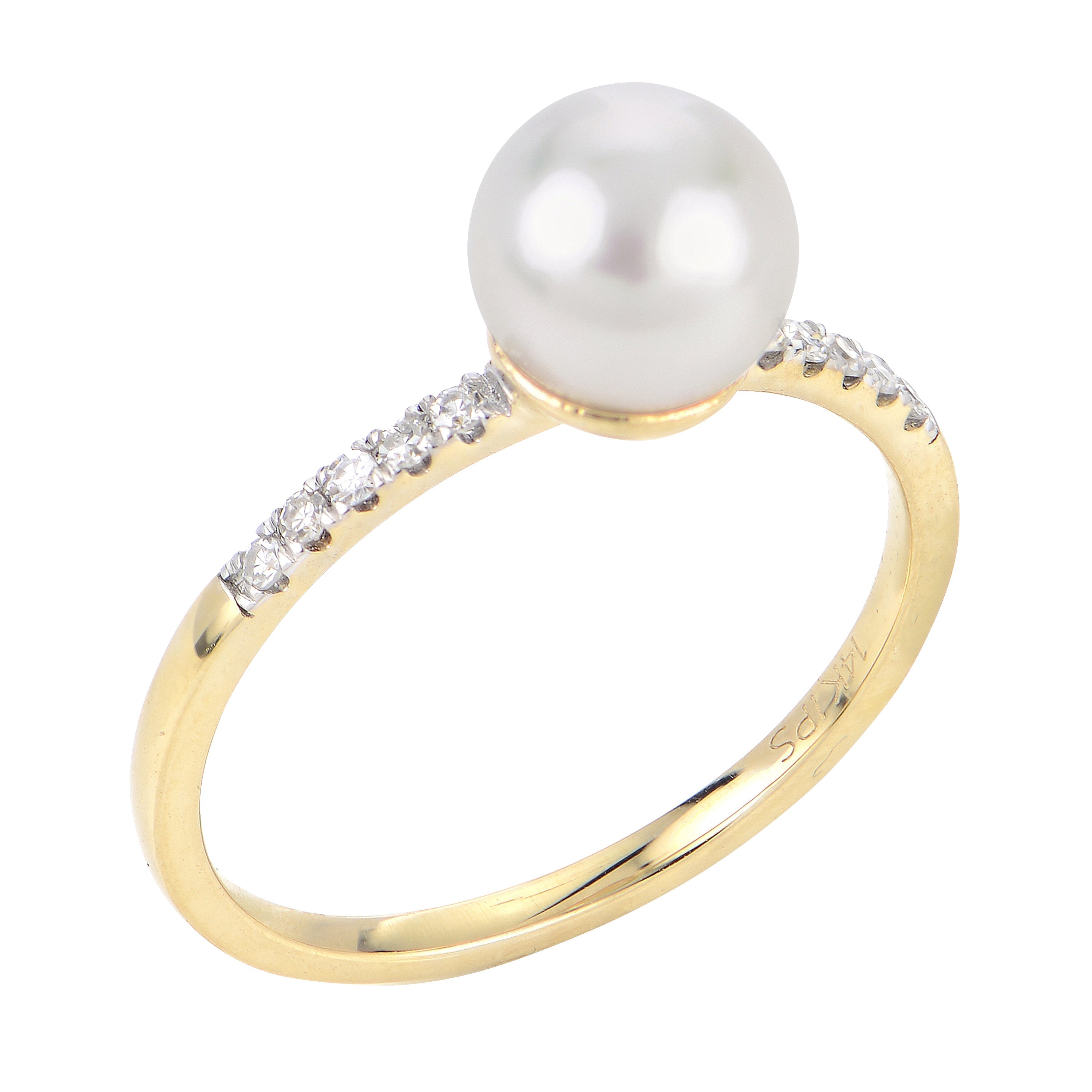 Parkplace Pearls 14KT Yellow Gold Akoya Pearl Ring 912130/A-7