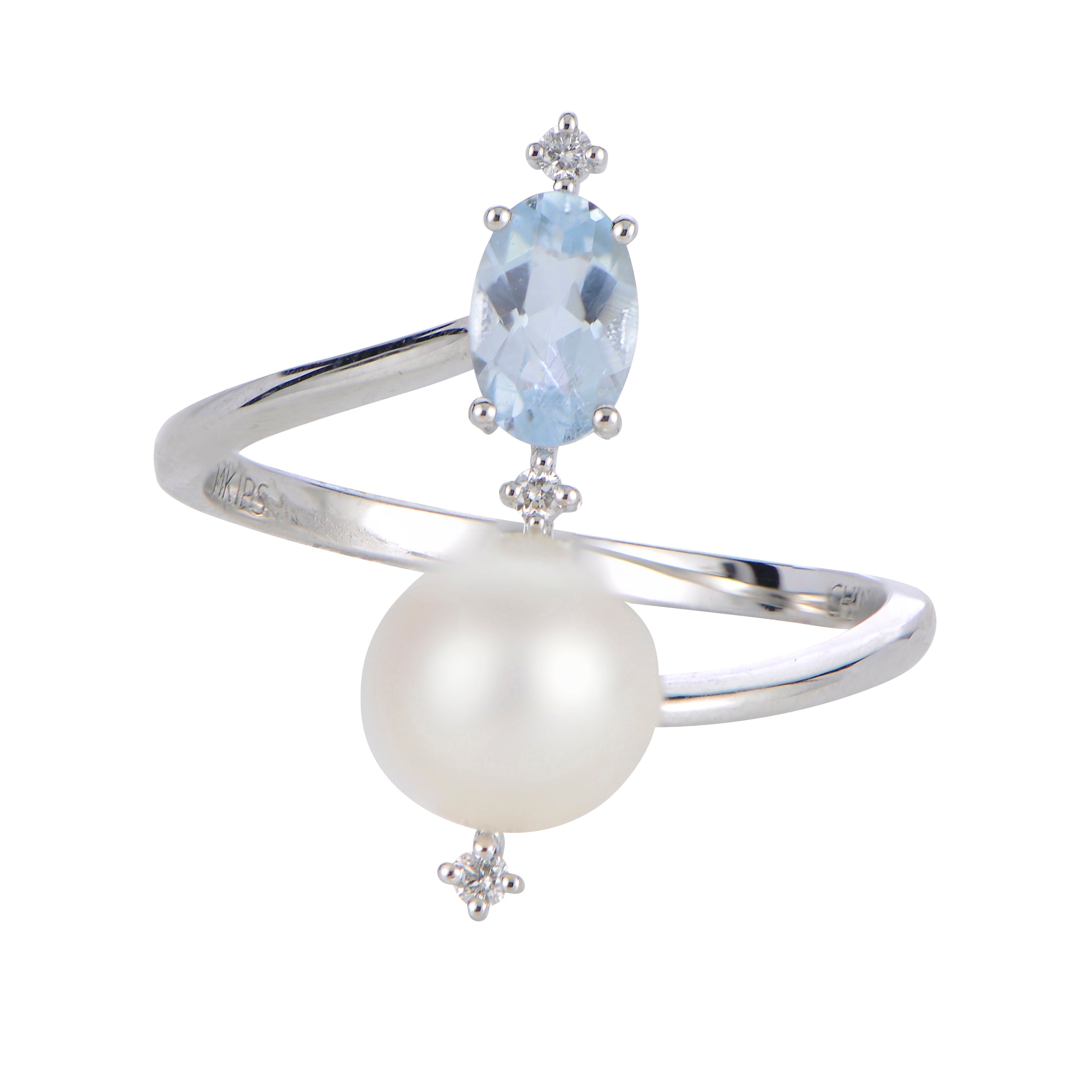 Parkplace Pearls 14KT White Gold Freshwater Pearl Ring 912151/FWWHAA-7