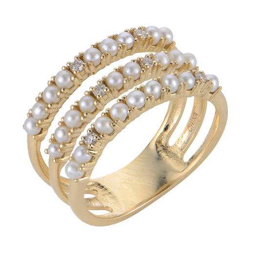 Parkplace Pearls 14KT Yellow Gold  Ring 912935/FW-7