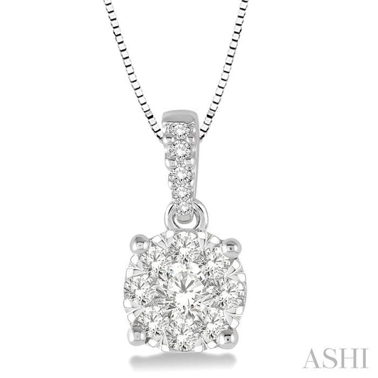 ASHI Round Shape Lovebright Essential Diamond Pendant 912C2PPFVPDWG