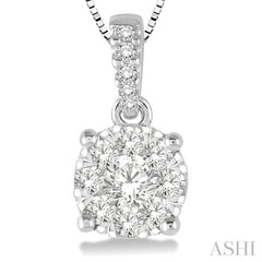 ASHI Round Shape Lovebright Essential Diamond Pendant 912C2PPFVPDWG