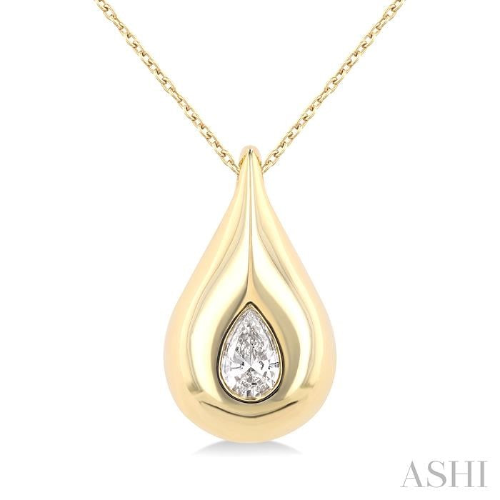 ASHI Pear Shape Diamond Fashion Pendant 912G6PPFGPDYG
