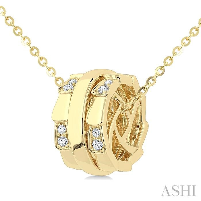 ASHI Diamond Rondelle Fashion Pendant 912J8PPFGPDYG