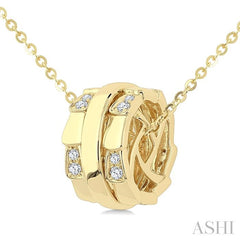 ASHI Diamond Rondelle Fashion Pendant 912J8PPFGPDYG