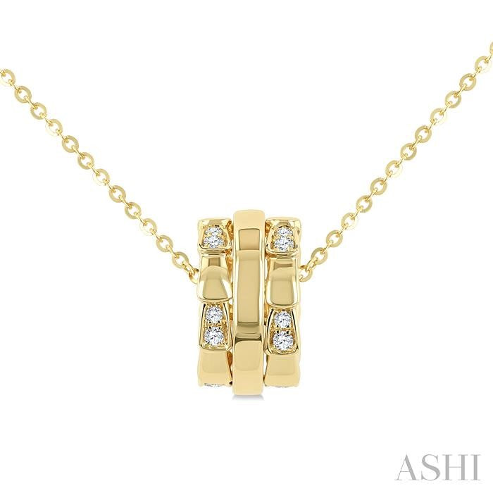 ASHI Diamond Rondelle Fashion Pendant 912J8PPFGPDYG