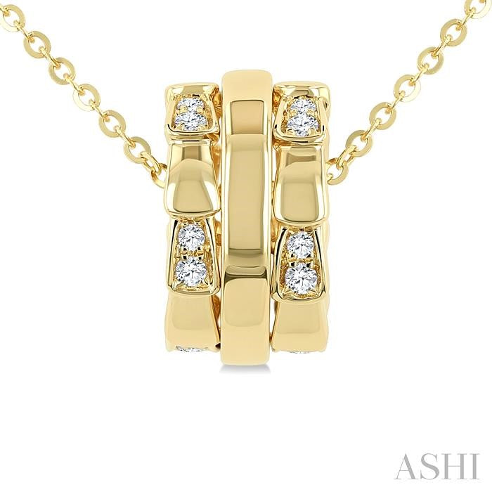 ASHI Diamond Rondelle Fashion Pendant 912J8PPFGPDYG