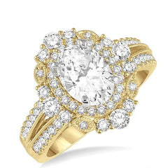 Parkplace Jewelers Oval Shape Semi-Mount Halo Diamond Engagement Ring 208H2PPFVYW-SM