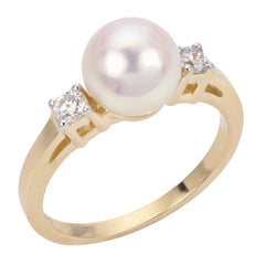 Parkplace Pearls 14KT Yellow Gold Akoya Pearl Ring 914743-8