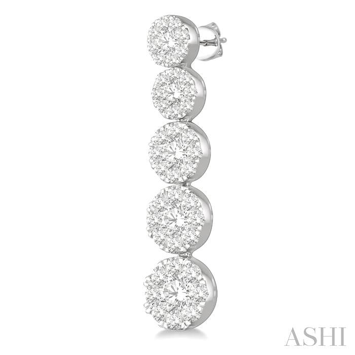 ASHI Lovebright Essential Journey Diamond Long Earrings 914B0PPFGERWG-1.15