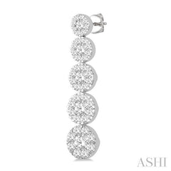 ASHI Lovebright Essential Journey Diamond Long Earrings 914B0PPFGERWG-2.00