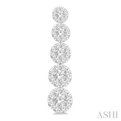 ASHI Lovebright Essential Journey Diamond Long Earrings 914B0PPFGERWG-2.00