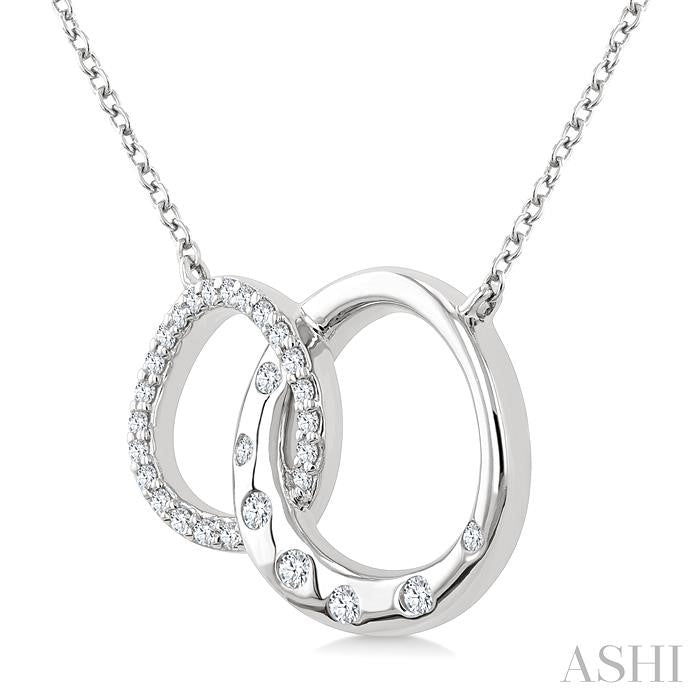 ASHI Mosaic Circle Interlock Diamond Fashion Pendant 914H8PPTGPDWG