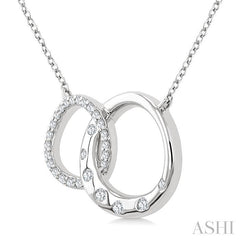 ASHI Mosaic Circle Interlock Diamond Fashion Pendant 914H8PPTGPDWG